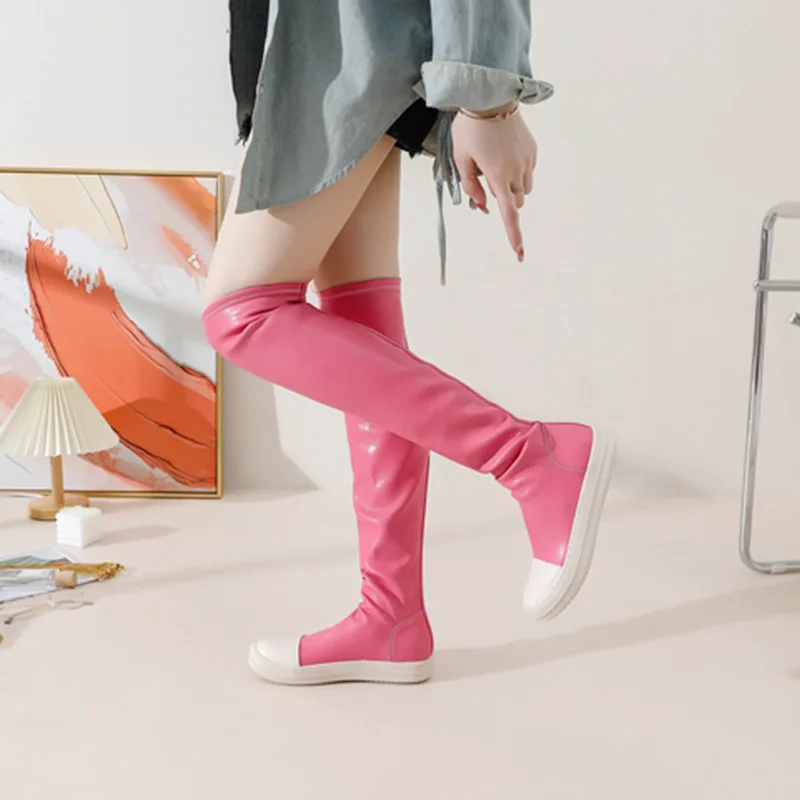 

New Women's Shoes Fashion Over The Knee Stretch Boots for Woman Exquisite Platform Board Shoes Designer Shoes Zapatos De Mujer