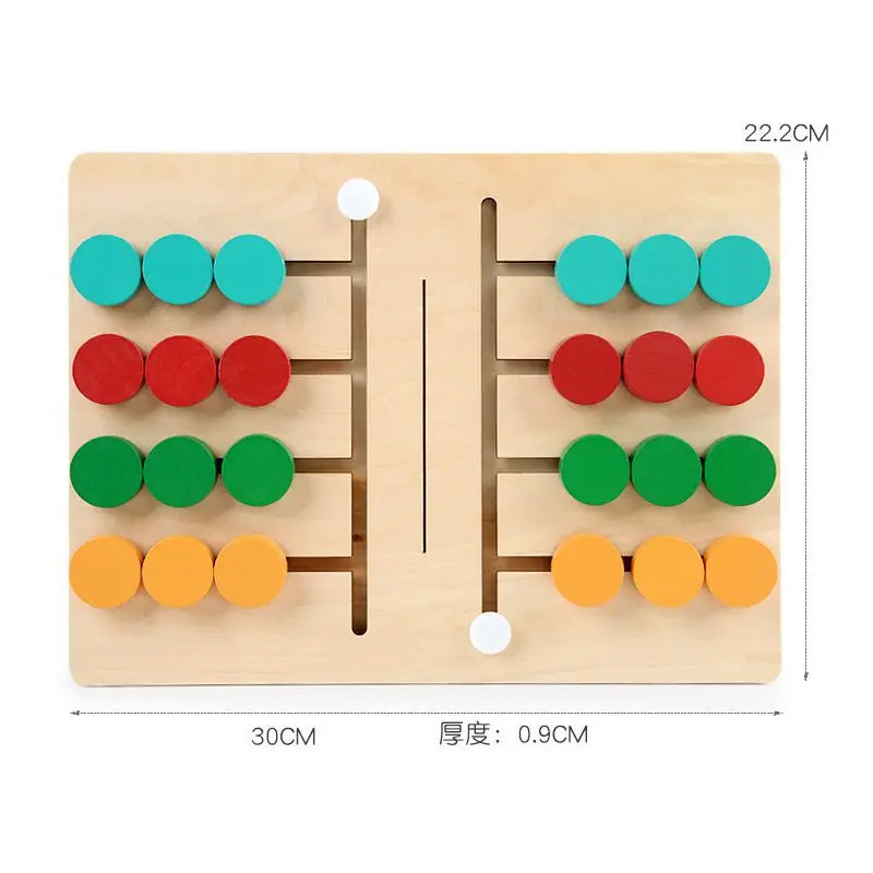 Jouets Montessori pour enfants, 4 couleurs, jeu de marche, échecs, logique, entraînement de la pensée, reconnaissance des couleurs, Puzzle, jeu de société, cerveau