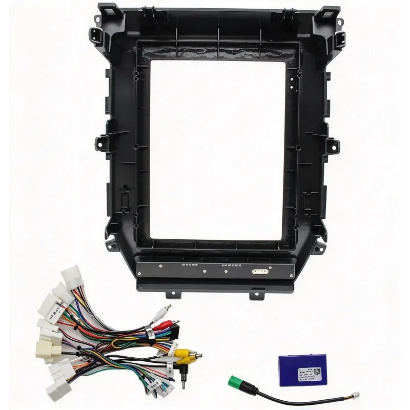9.7 Inch Car Radio Fascia Frame For Toyota Land Cruiser 2016-2018 Vertical Screen Dashboard Panel Wiring Harness CANBUS Kit