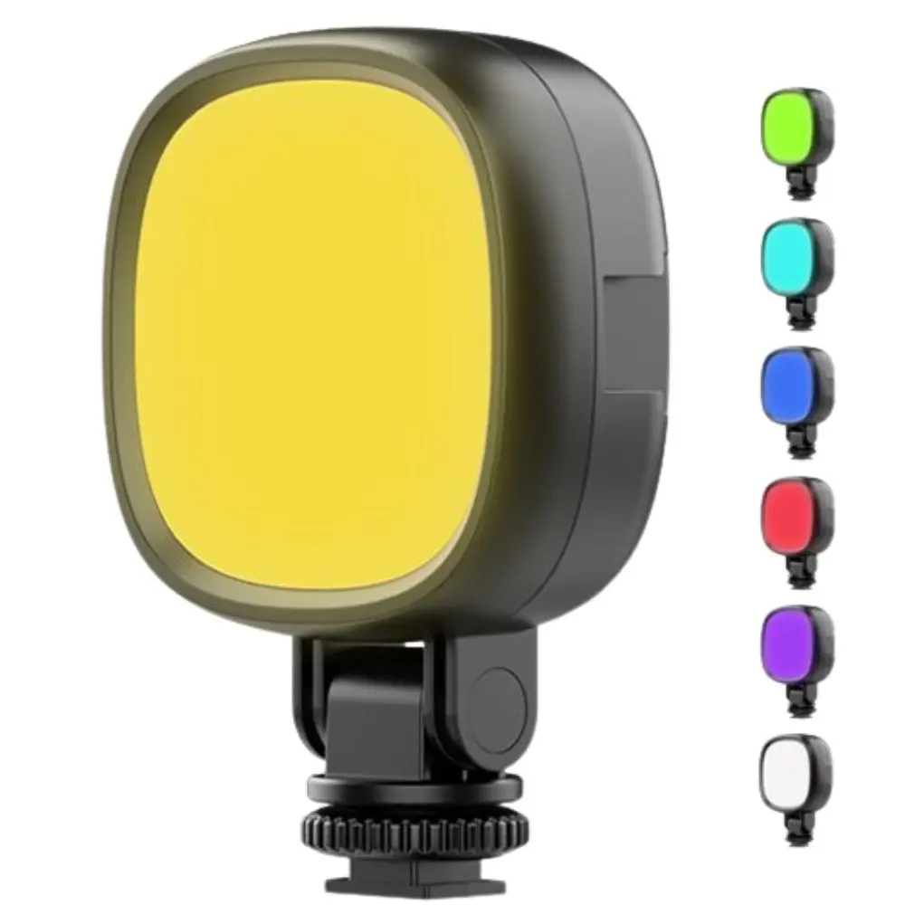 

RGB-светильник для селфи с зажимом, 3 режимами и 7 цветами, перезаряжаемый светодиодный светильник с регулируемой яркостью для универсальных сотовых телефонов