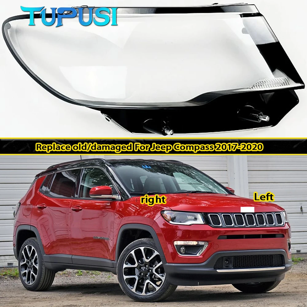 

Headlamp Cover Transparent Headlight Shell Lens Plexiglass Auto Replacement Parts For Jeep Compass 2017 2018 2019 2020