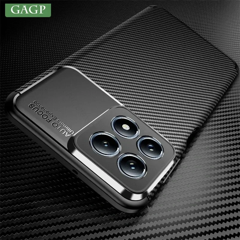 For Xiaomi 14T Case Carbon Fiber Soft TPU Silicone Matte Shockproof Bumper Back Cover For Xiaomi 14T Pro 13 14 Pro Mi 14 T 13Pro