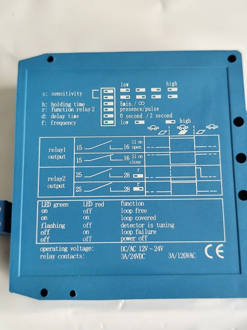 

12V~24V DC Single inductive vehicle loop detector for Automatic Barrier boom Gate opener M1H