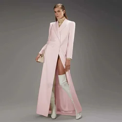 Custom Solid Color Luxury Women's Clothing Fashion Office Business Peak Lapel Blazer 1 Piece Jacket Muslim Outerwear Abayas