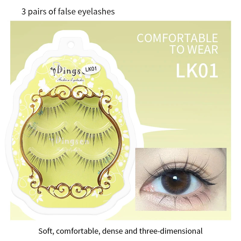 DINGSEN 5 Paar Neue Manga-Wimpern Kosmetik Individuelle Natürliche Wimpern Cosplay Wimpernbüschel Make-up Koreanische Künstliche Wimpern – Detail 5