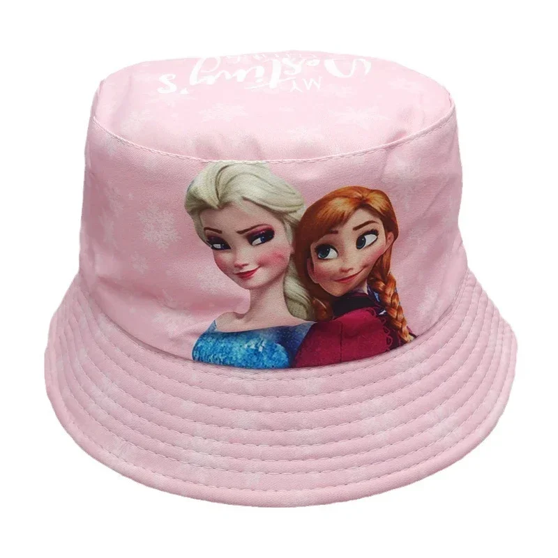 Disney Frozen Elsa Anna Princess Girls Fisherman Hats Kids Bucket Hats Children Sun Protection Baby Beach Panama Cap Accessories