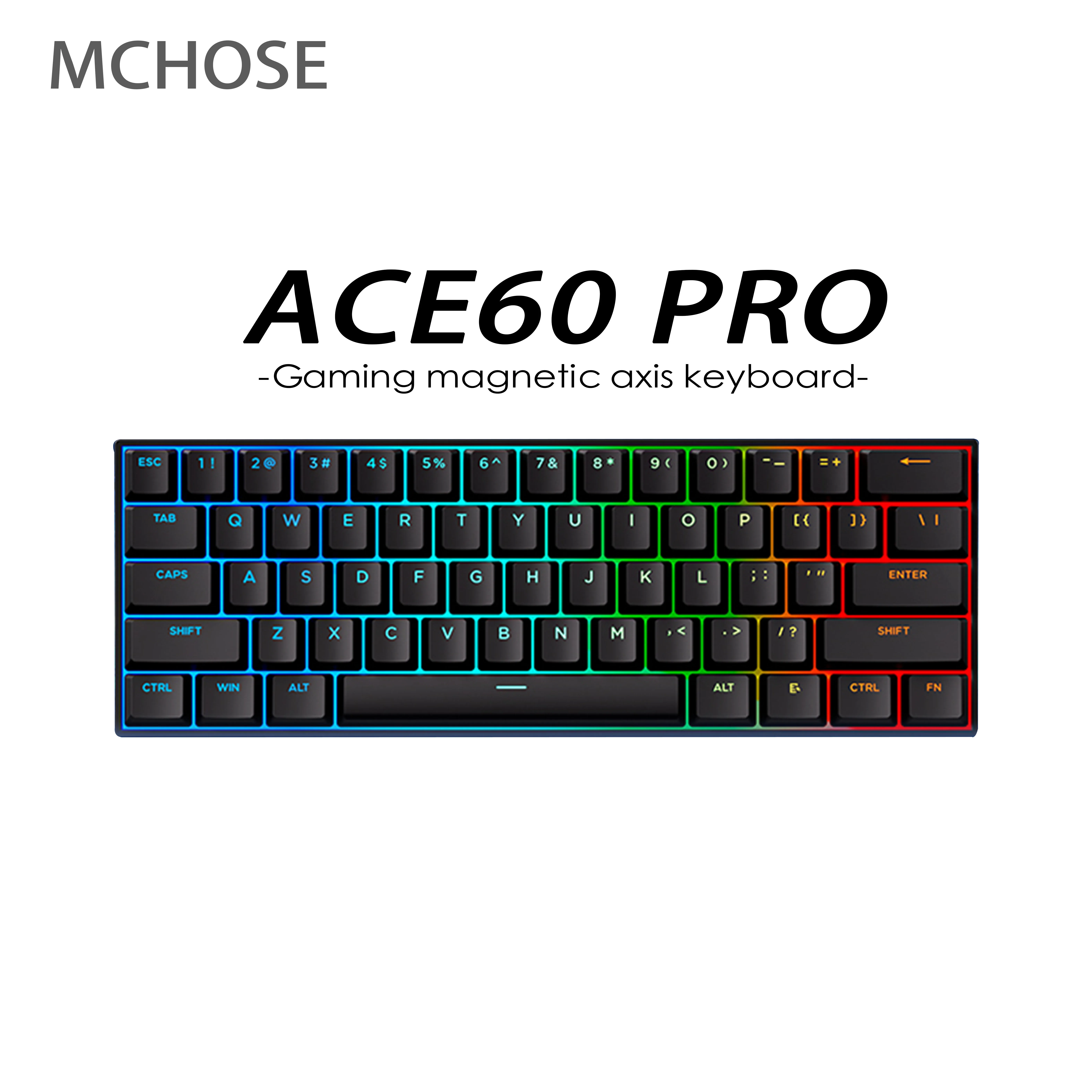 

MCHOSE ACE60 Pro Magnetic Axis Mechanical Keyboard Gaming And Esports Desktop Computer Customized Wired Keyboard For Gamer Gift