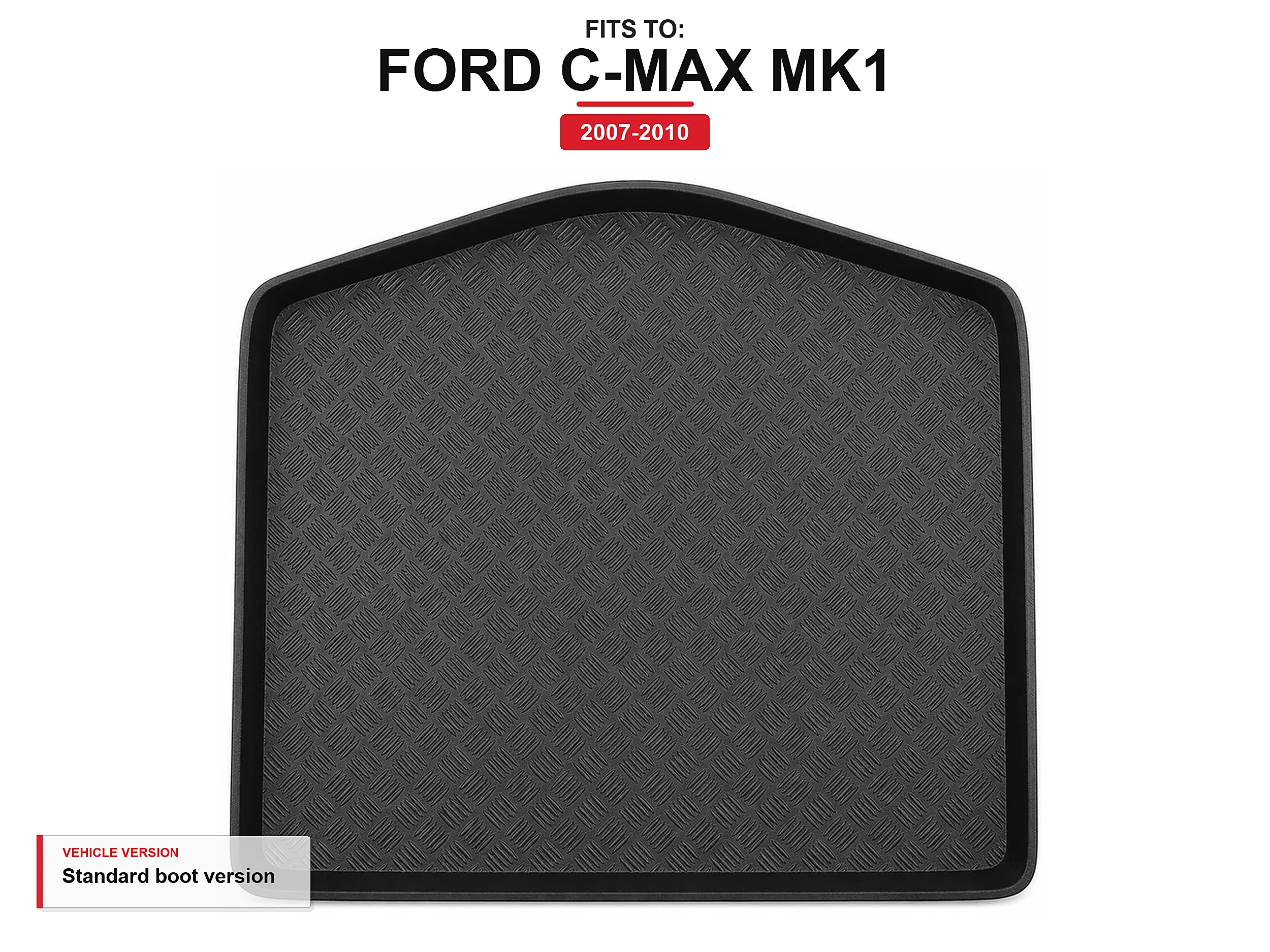 Kofferbakmat met rand voor: Ford C-Max Mk1 2007-2010