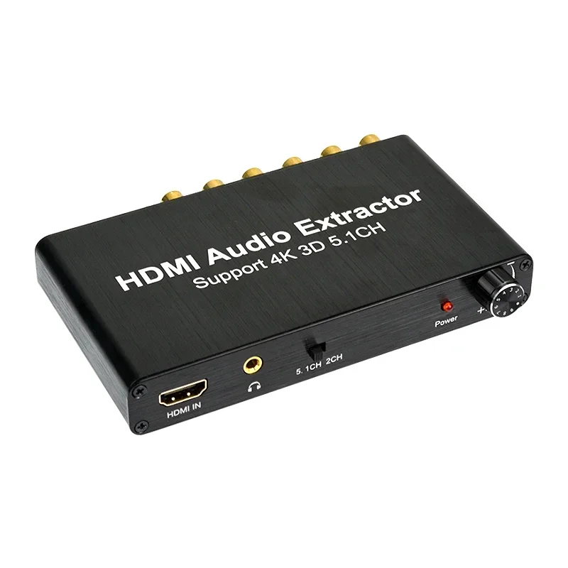 4K@30Hz HDMI-compatible Audio Extractor 5.1CH 4K 3D Coaxial to RCA AC3/DST to 5.1 Amplifier Analog Converter for PS4 DVD HDTV