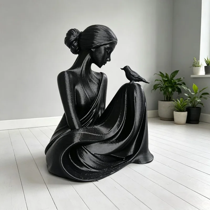 xx-Beautiful Woman Figure Statue Decorative Ornaments Home Livingroom Entrance Sculpture Office Desktop Figurines Art Crafts
