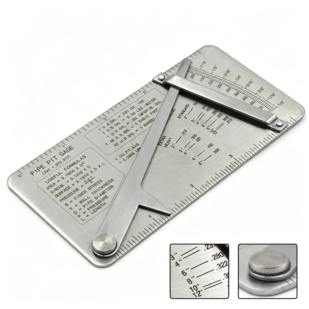 Pipe Welding Gauge for Measuring Internal and External Weld Dimensions Including for root Opening and Ulnar for clearance