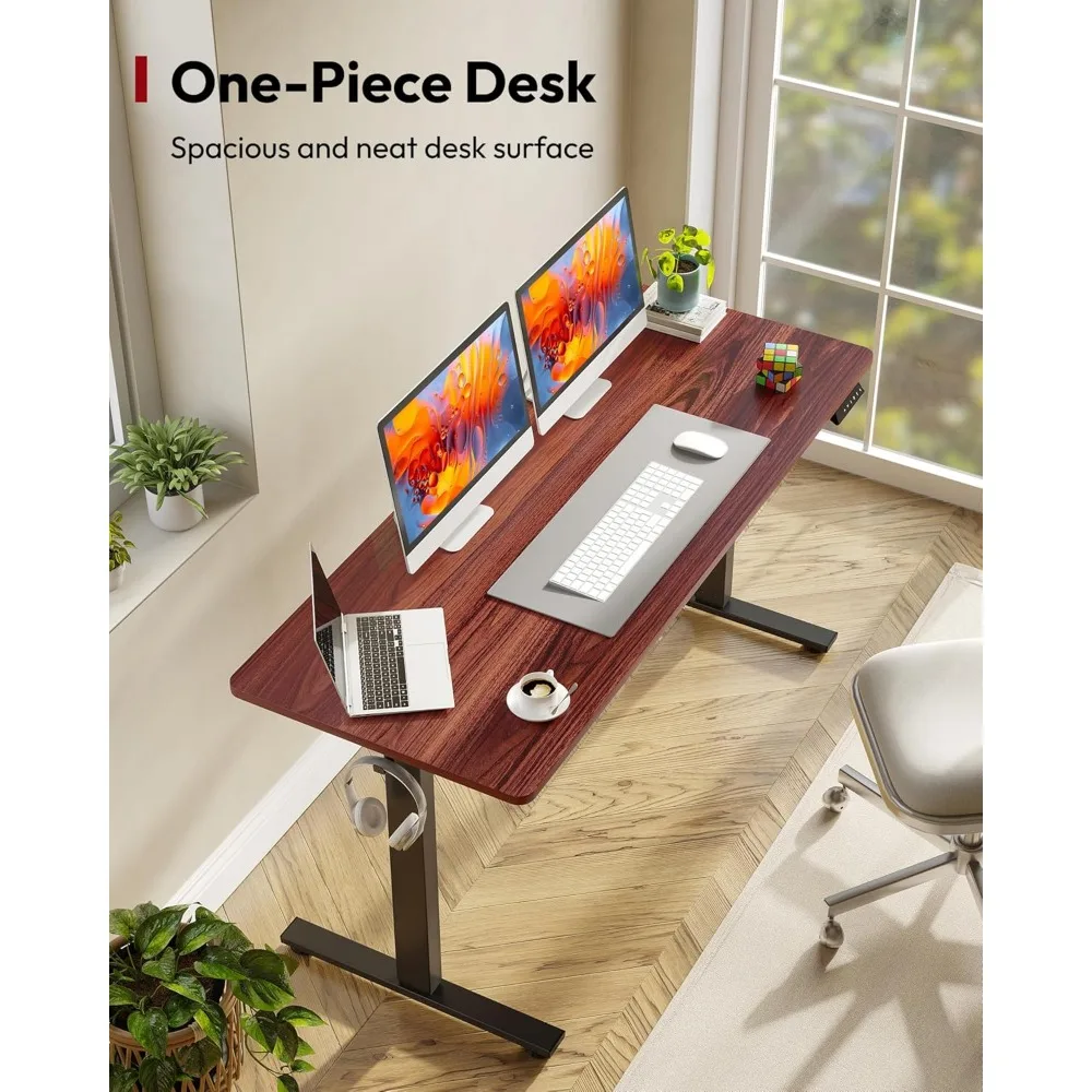 ارتفاع كهربائي قابل للتعديل مكتب قائم 60 × 24 مع 6 أزرار تحكم مكتب مريح لتحسين الموقف #5