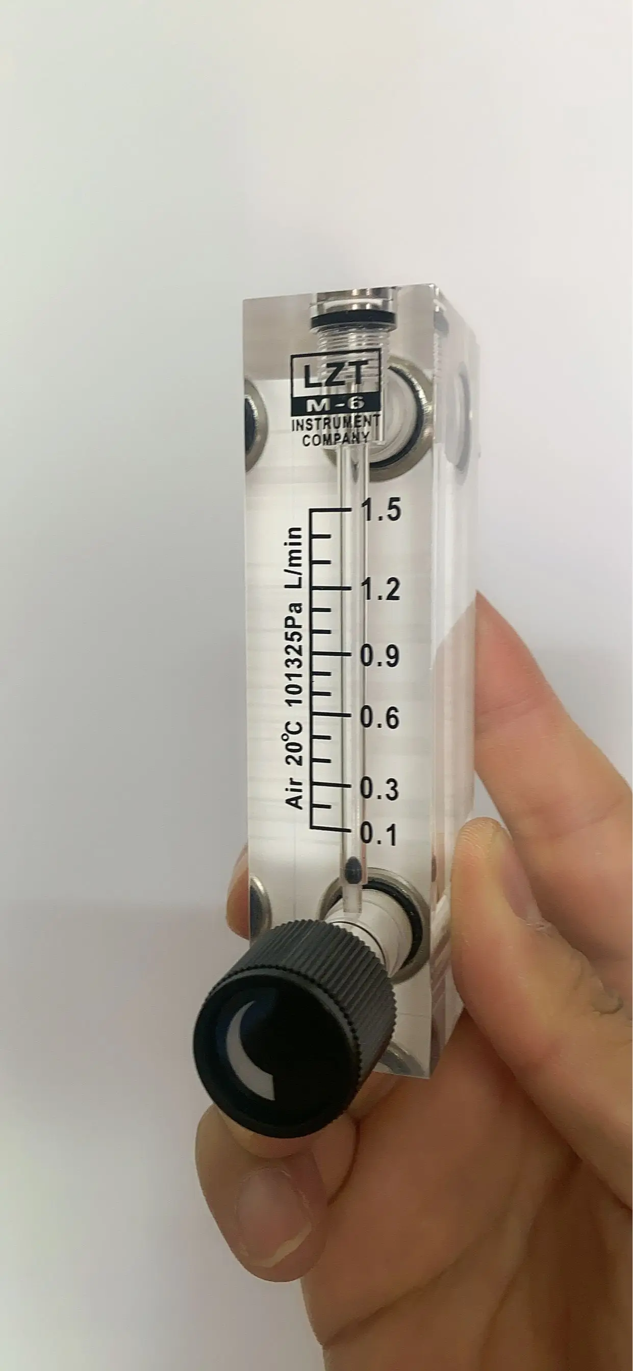 Imagem -04 - Pmma Gás Air Flowmeter zg Feminino Painel Quadrado tipo Rotâmetro 0.11lpm 10-100lpm 1-10lpm 220lpm 0.55lpm Lzt6t 4