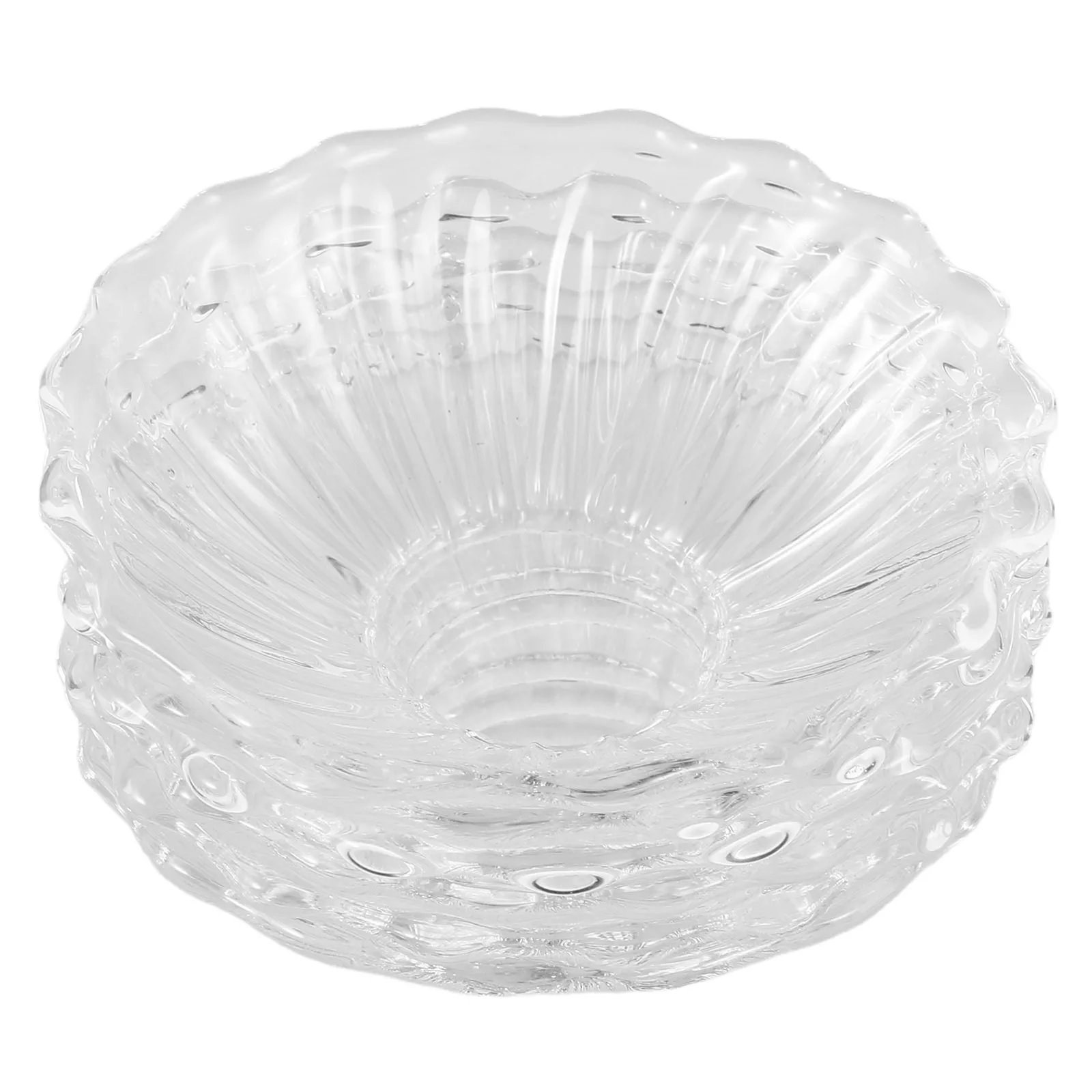 

6Pcs Drip Catcher Clear Glass Wax Protector Reusable Decorative Holder for Taper Sticks Drip Catcher