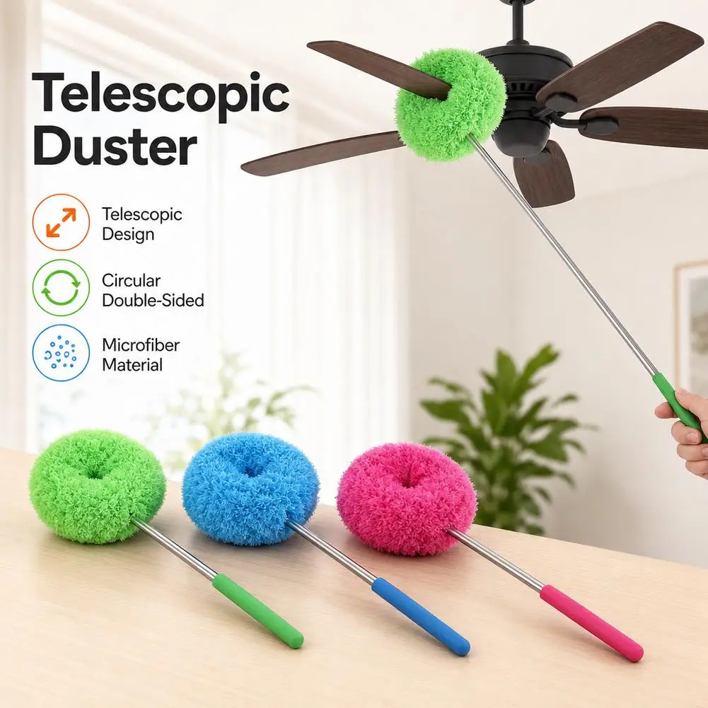 Microfiber Ceiling Fan Duster Reusable And Cleaner Brush For Effortless Cleaning Tool with telescoping pole - view 3