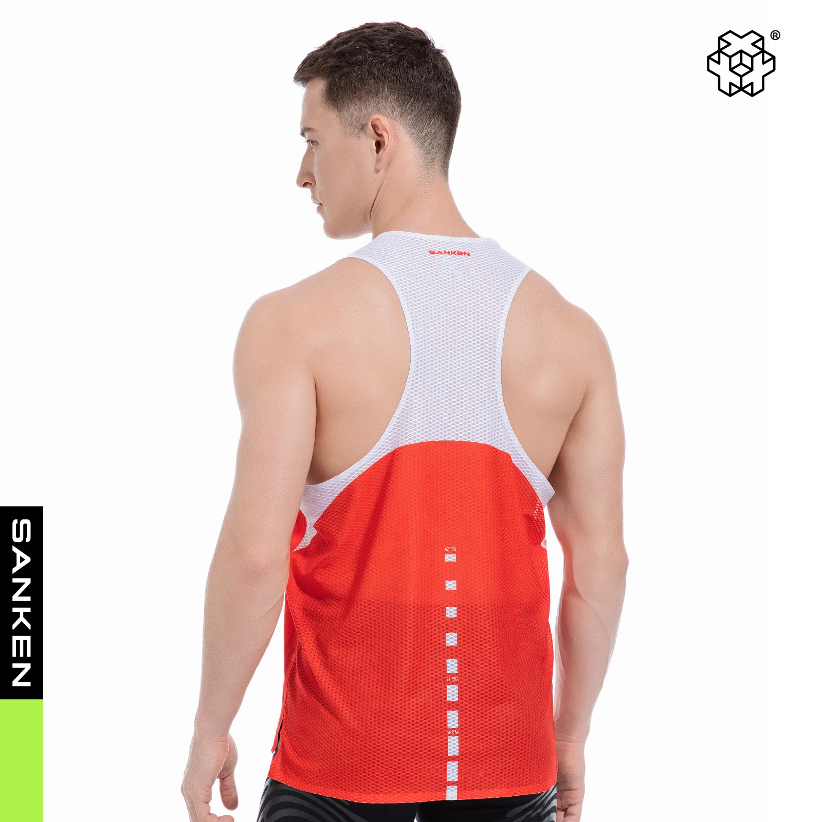 Men's Seamless Lightweight Marathon Tank Top Dry Fit Sleeveless Workout Fitness Singlet for Running