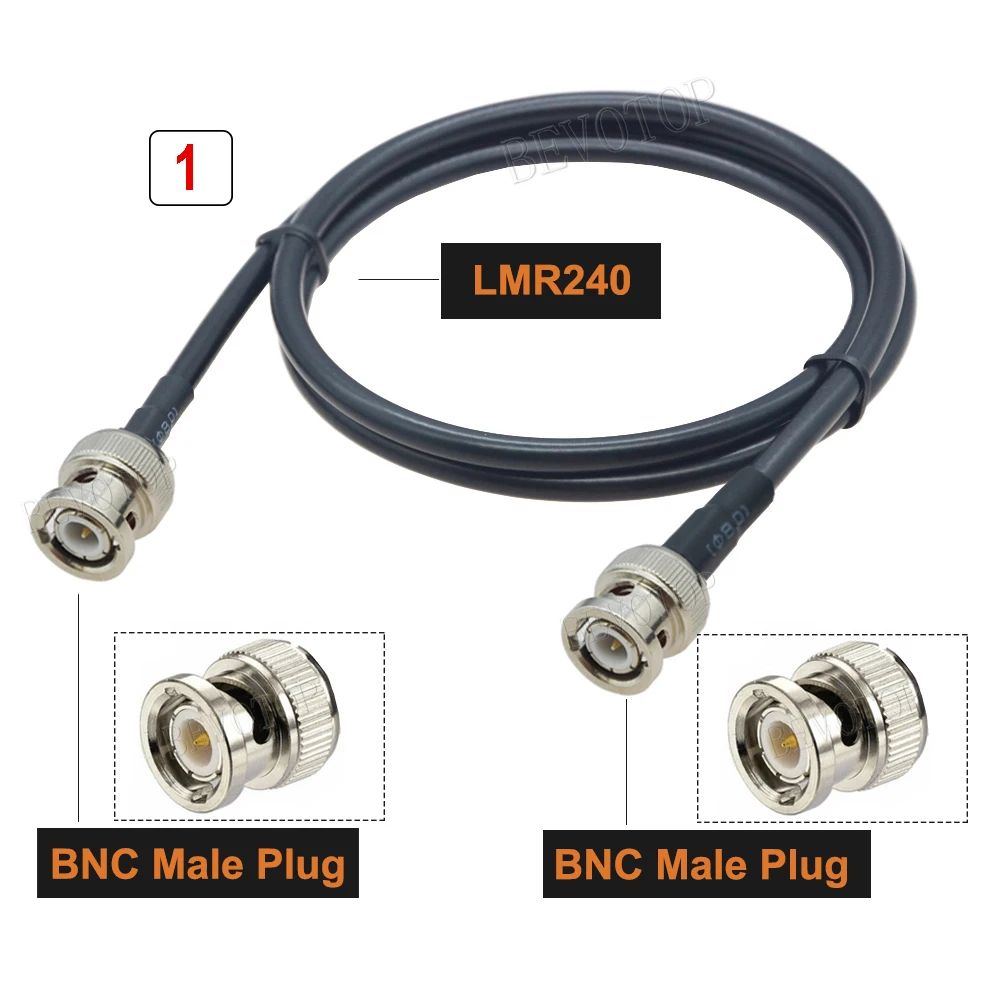 LMR240 BNC Male to BNC Male Plug Connector RF Coaxial Cable LMR-240 50-4 Low Loss 50 ohm Pigtail Jumper Extension Cord Adapter