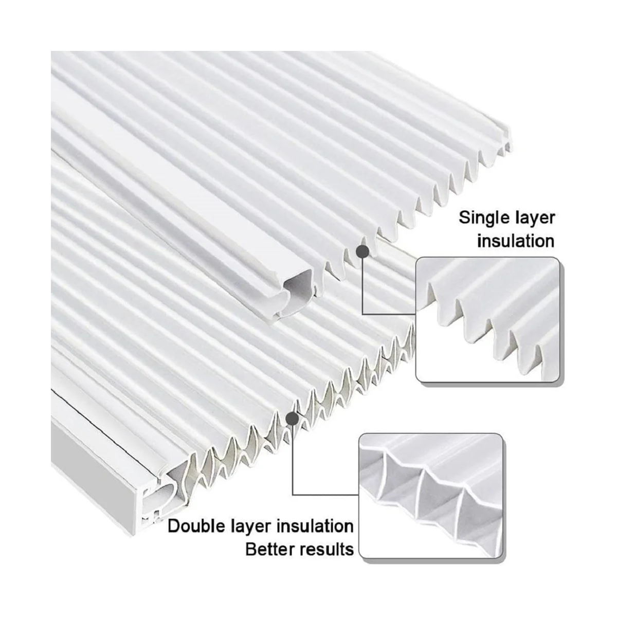 ألواح جانبية لمكيف الهواء للنافذة مع إطار، طقم ستارة حشو أكورديون للغرفة قابل للتعديل مع الإطار