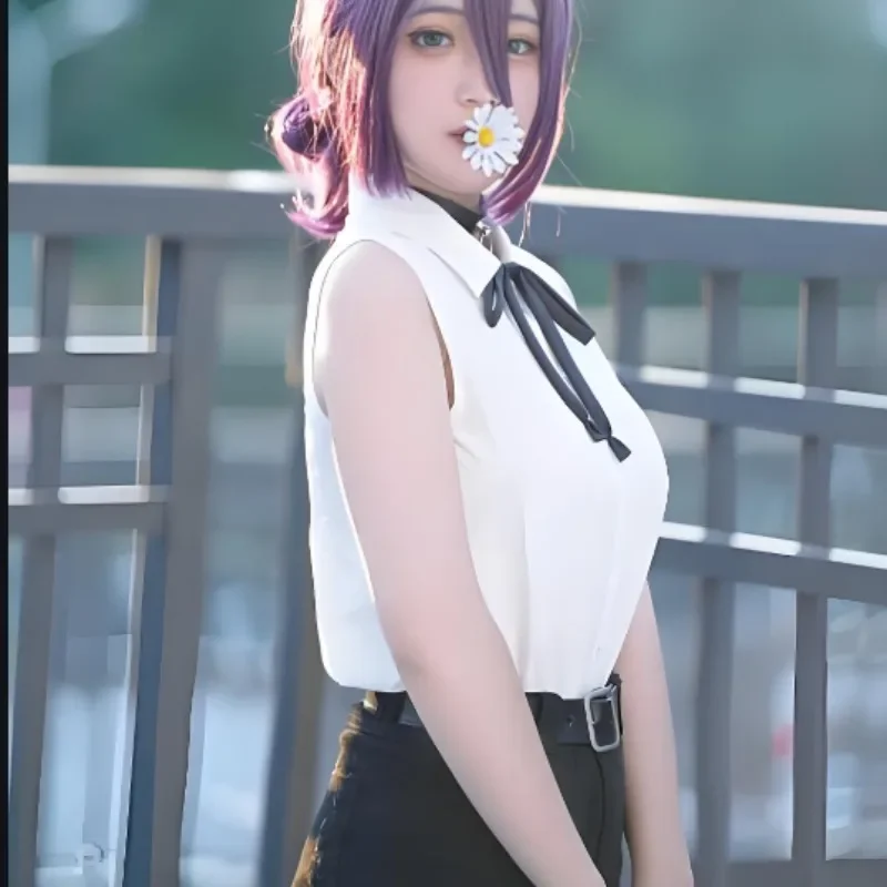 Anime Chainsaw Man Reze Costume Cosplay Set completo Camicia Cravatta Girocollo Accessori Accessori Donna Uniforme Vacanza Carnevale Festa Vestire
