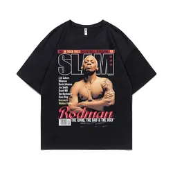 The Worm Dennis Rodman Graphic T Shirt Men Women Hip Hop Oversized Tshirt Male Casual Cotton T-shirts Basketball Boys Streetwear