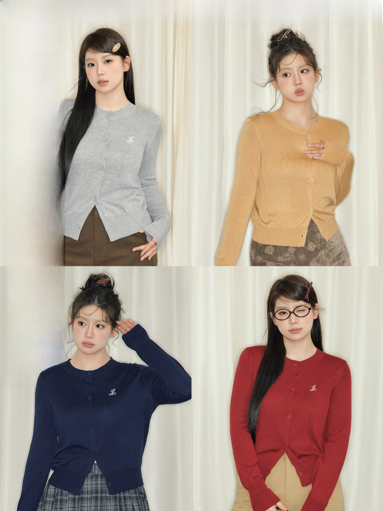 

Jiu Workop "Kolure Girl" plus Size Knitted Open Cardigan Versatile Faionable for Plump Women Autumn 2024 Ladies Knitwear