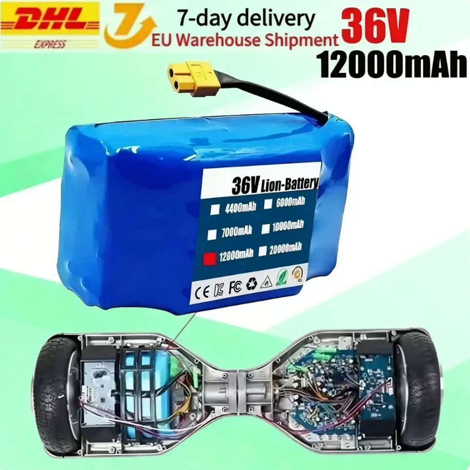 Batterie lithium-ion 36V 10S2P 4400mAh pour trottinette électrique, batterie auto-équilibrante 18650 42V 18650 pour véhicule électrique 🌼