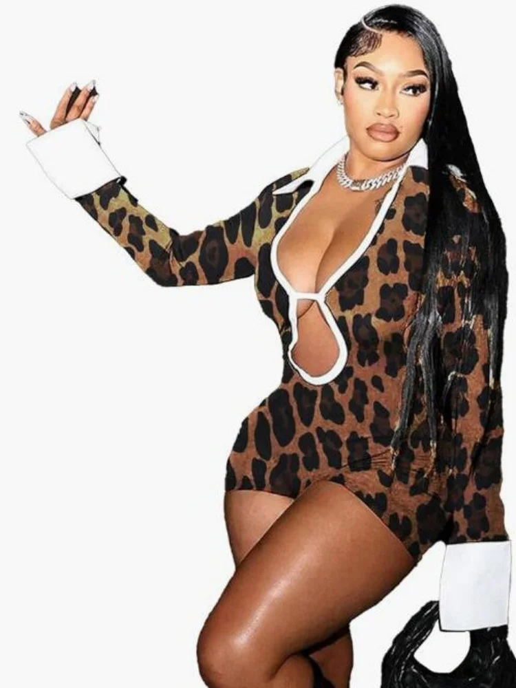 

Комбинезон Wmstar для женщин, оптовая продажа, сексуальный комбинезон с лацканами и вырезом на спине, контрастный цвет, цельный наряд для похудения, Прямая покупка, 2025 г.