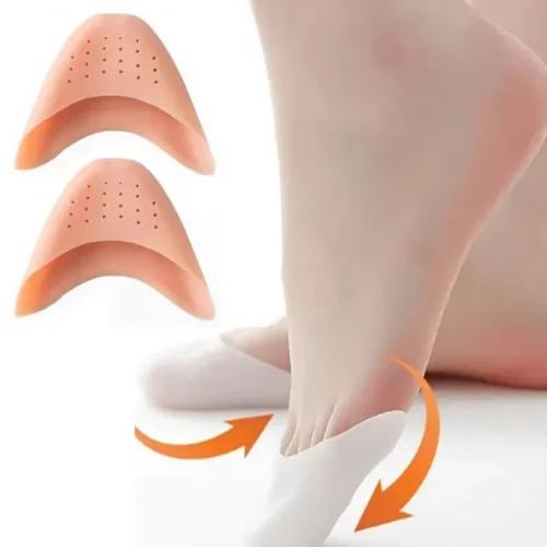 Imagen 2 del producto Protector de dedos de los pies de Gel de silicona, cubierta de punta, almohadillas suaves, protectores para zapatos de Ballet, herramientas para el cuidado de los pies, 1 par