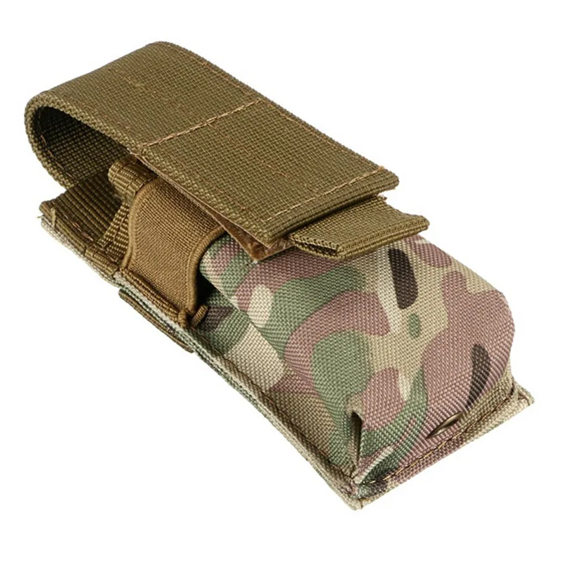 Molle M5 Flashlight Pouch 9MM Single Magazine Holster Torch Holder Utility EDC Tool Outdoor Sports Hunting Key Knife Waist Bag