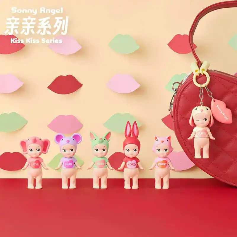 2025 Sonny Angel KissKiss Series Blind Box Mini Figure Valentine Day Limited Full Box Of 6pcs Model Key Chain Collection Gifts