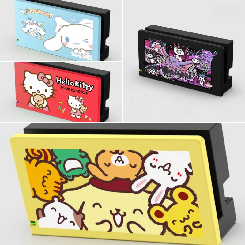 

Sanrio Hello Kitty Decorative Front Plate Protective Cover for Nintendo Switch Base Hard Portable Travel Shell Console Accessory