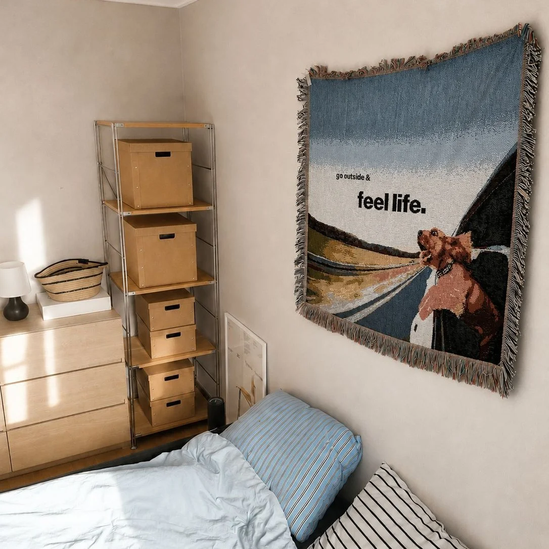 INS Blogger Style 'Slow down You Are Doing Fine' European American Inspirational Healing Tapestry for Bedroom Decorative Wall Ar