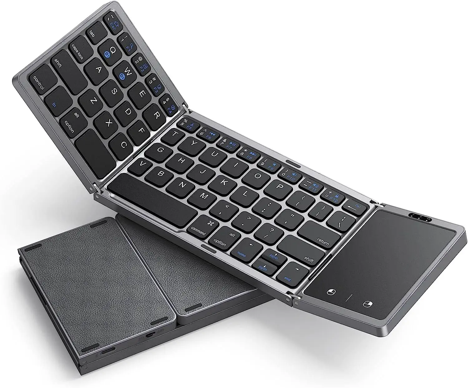 

Foldable Bluetooth Keyboard for Steam Deck, Tri-Folding Wireless Portable Rechargeable Keyboard with Touchpad for Steam Deck