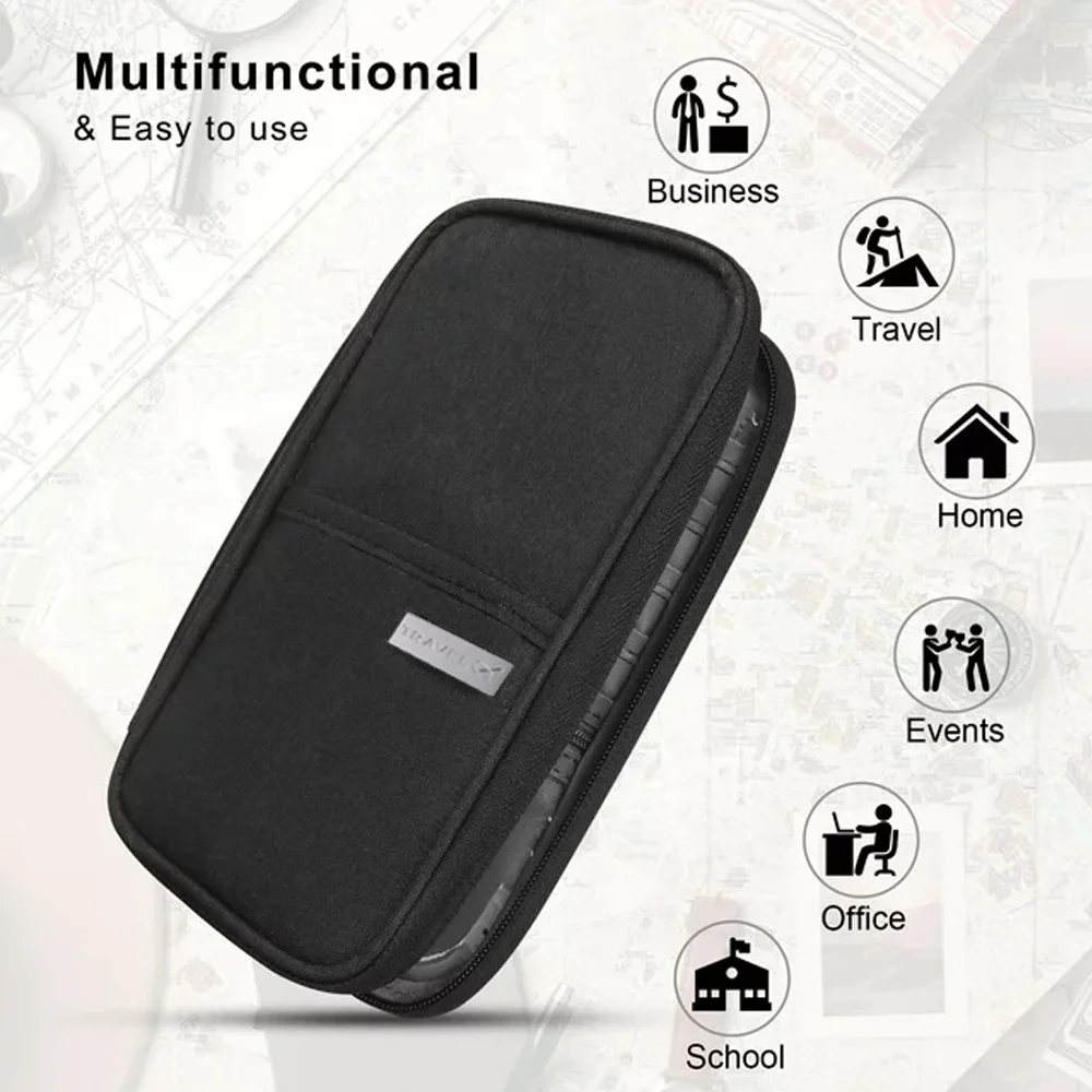 Portable Multi-function Passport Bag, Card Bag, Put Change Card Key Card Bag, Multi-compartment Change Storage Bag, Handbag