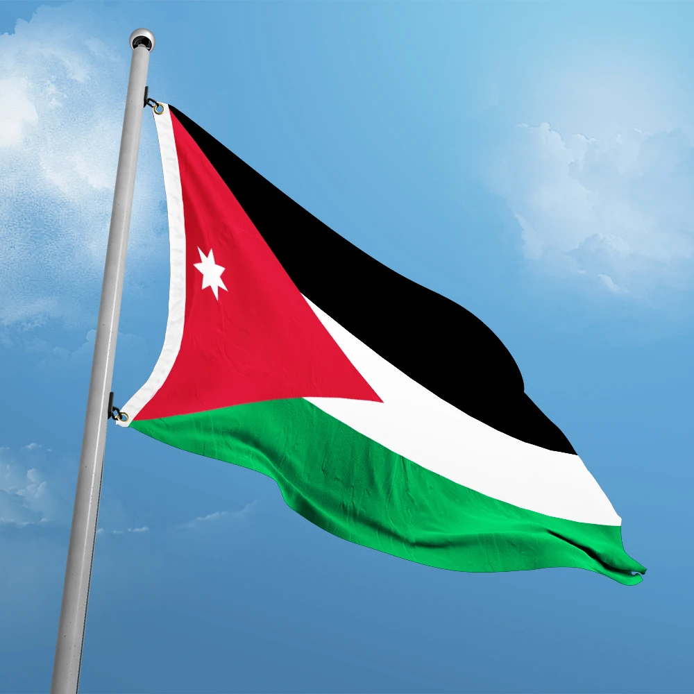 Jordan Flag Nation 3ft x 5ft Polyester Banner Flying150* 90cm Custom All Over The World Worldwide Outdoor Double Penetration