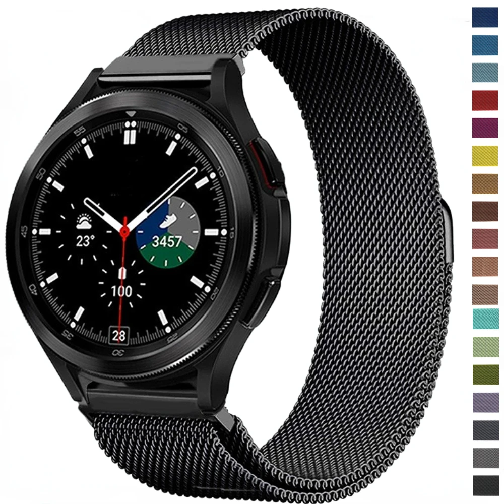 

20mm 22mm Milanese Band for Samsung Galaxy Watch 5/4/3/Gear S3/Huawei Watch GT-2-3-Pro Metal Bracelet Amazfit GTR/GTS/Pace Strap