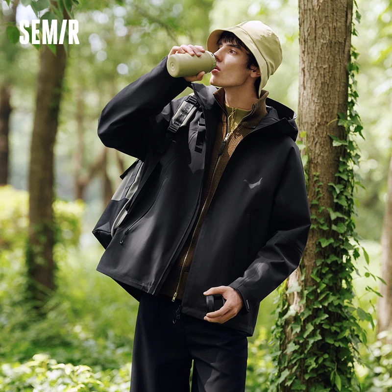 

Semir Jacket Men Rainproof Windproof Couple Style 2025 Autumn Man Clothing Jackets for Man Waterproof Fabric