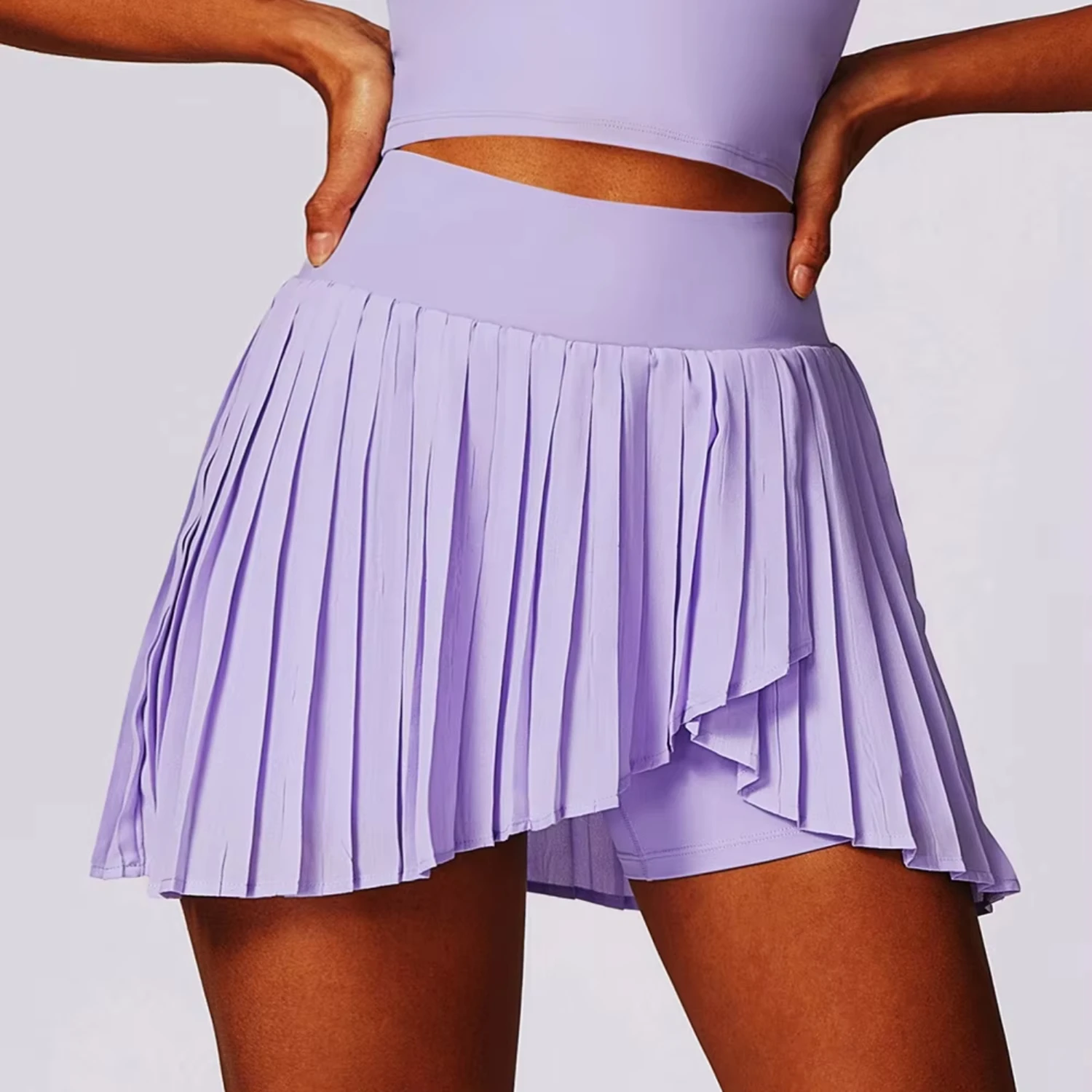 Girl Pleated Sports Skirts Dancing Golf Tennis Skirt  Women Gym Workout Fitness Shorts High Waist Running Skort