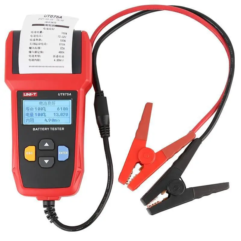 

UT675A Car Battery Tester Battery Check Scanner The Car's Starting System And Charging Diagnostic Meter With Printing