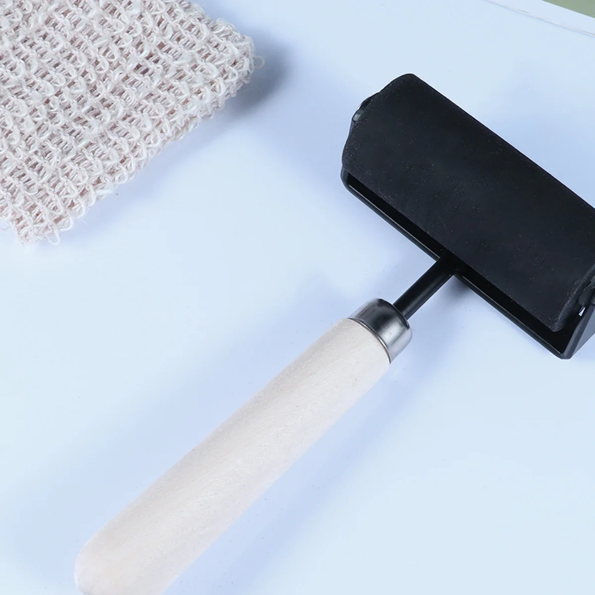 أسطوانة طلاء خشبية مقاس M باللون الأسود الاحترافي أداة طباعة لختم اللوحة #5