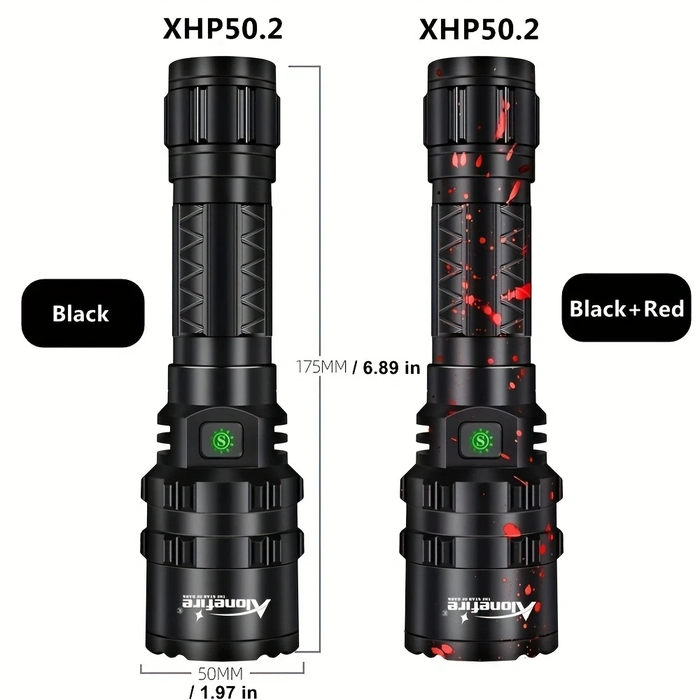 20W High Power XHP50 LED Tactical Camouflage Color Waterproof Flashlight Outdoor Hiking Camping Fishing Home Work Bright Torch