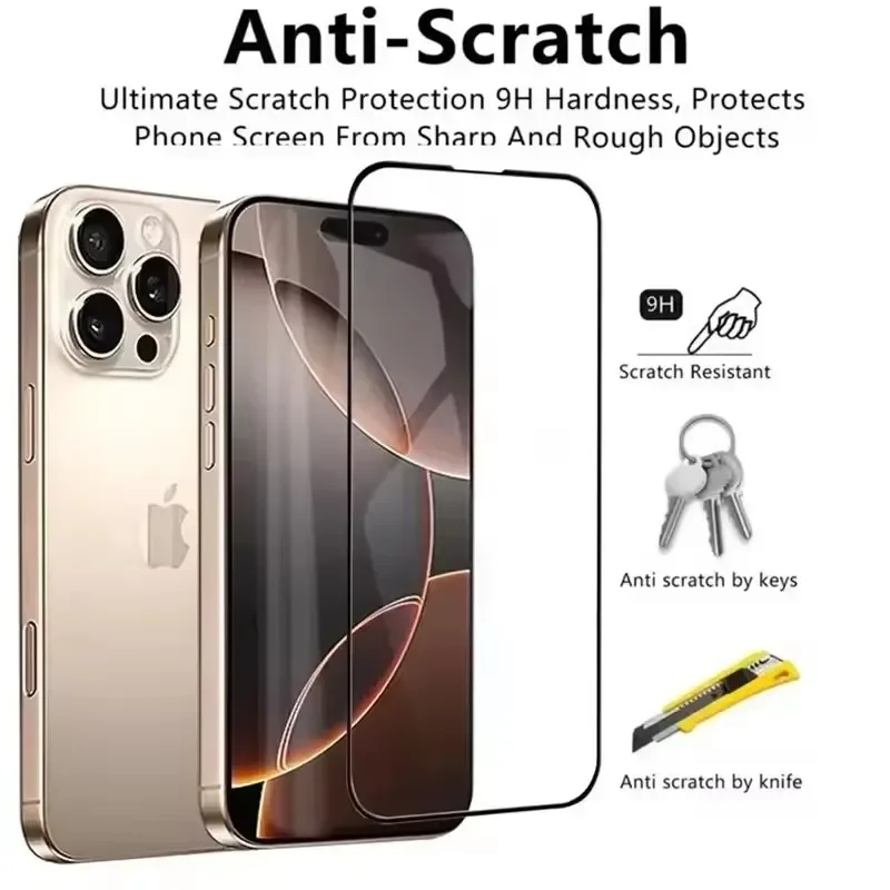 5 szt. Szkło Hartowane 100D do iPhone 15 14 13 12 11 16 Pro Max Mini Folia Ochronna na Ekran do iPhone 17 PRO XR X XS MAX 7 8 Plus Szkło — zdjęcie produktu 2