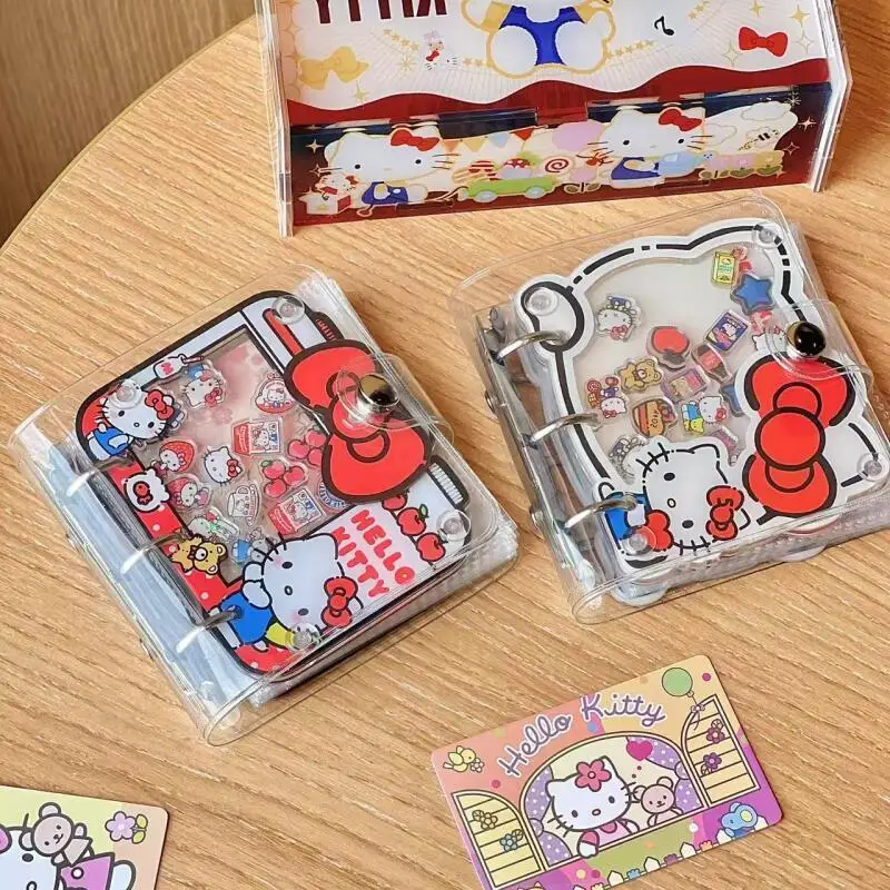 Anime Hello Kitty Shaker Small Card Album Diy 3 Inch Kpop Binder Creative Acrylic Sheets Inside Collector Card Holder Book Gifts view 3