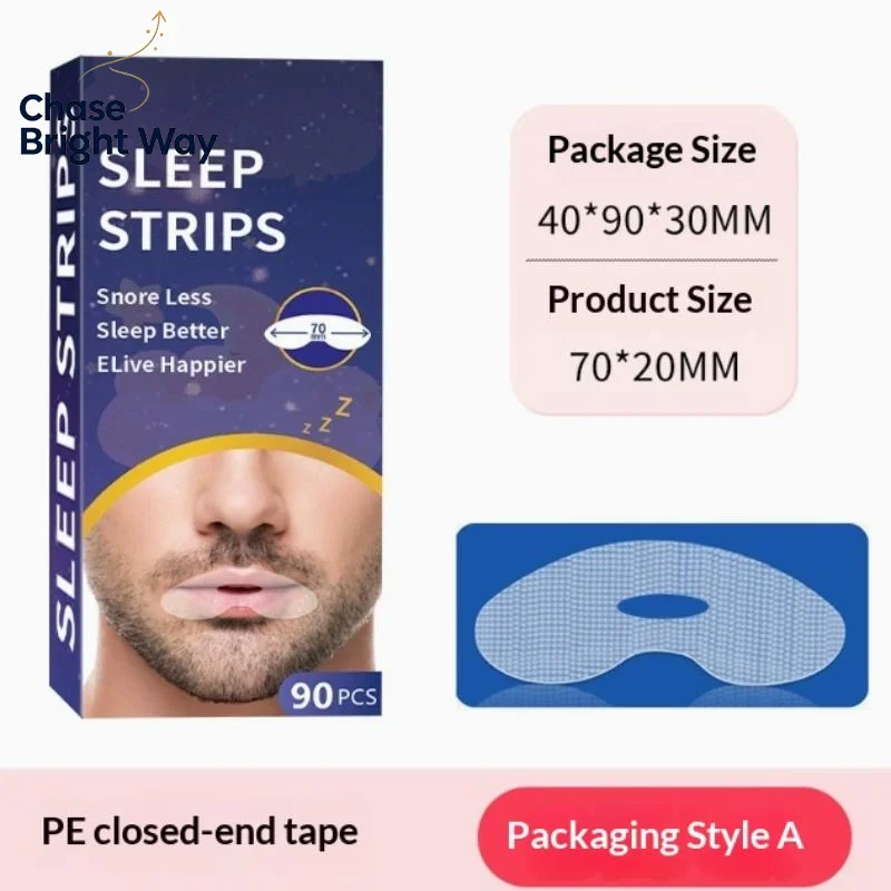 Bandes adhésives anti-ronflement pour favoriser un sommeil réparateur, 90 pièces, à usage unique, améliorent la respiration par le nez et empêchent la respiration par la bouche pendant la nuit.
