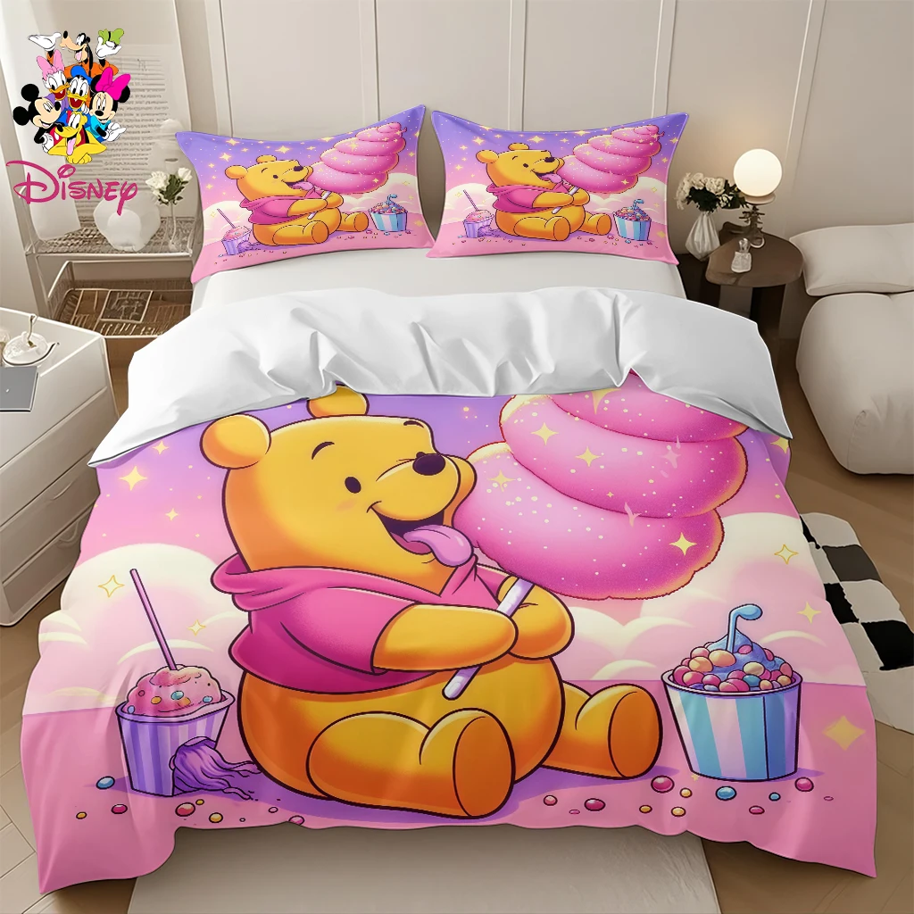 

2/3 шт., комплект пододеяльников с Винни-Пухом Диснея без наполнителя, модный и удобный, идеально подходит для семейных спален и гостевых комнат