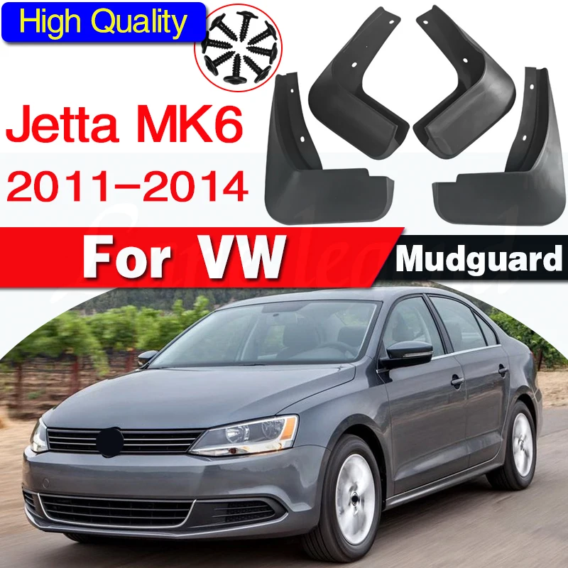 

Set Mud Flaps For VW Jetta Mk6 A6 2011 2012 2013 2014 Vento Sedan Mudflaps Splash Guards Front Rear Mud Flap Mudguards Fender