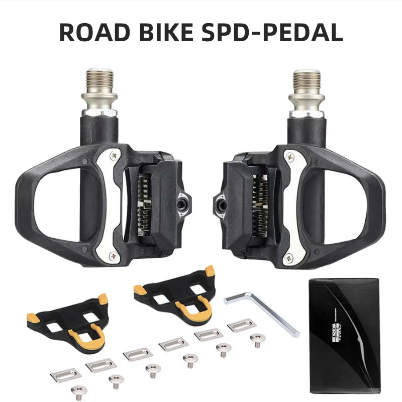 

Педаль для шоссейного велосипеда, нейлоновые педали с фиксатором для велосипеда, велосипедные подшипники, шипы, педаль без зажимов для системы SPD SL с фиксирующей пластиной