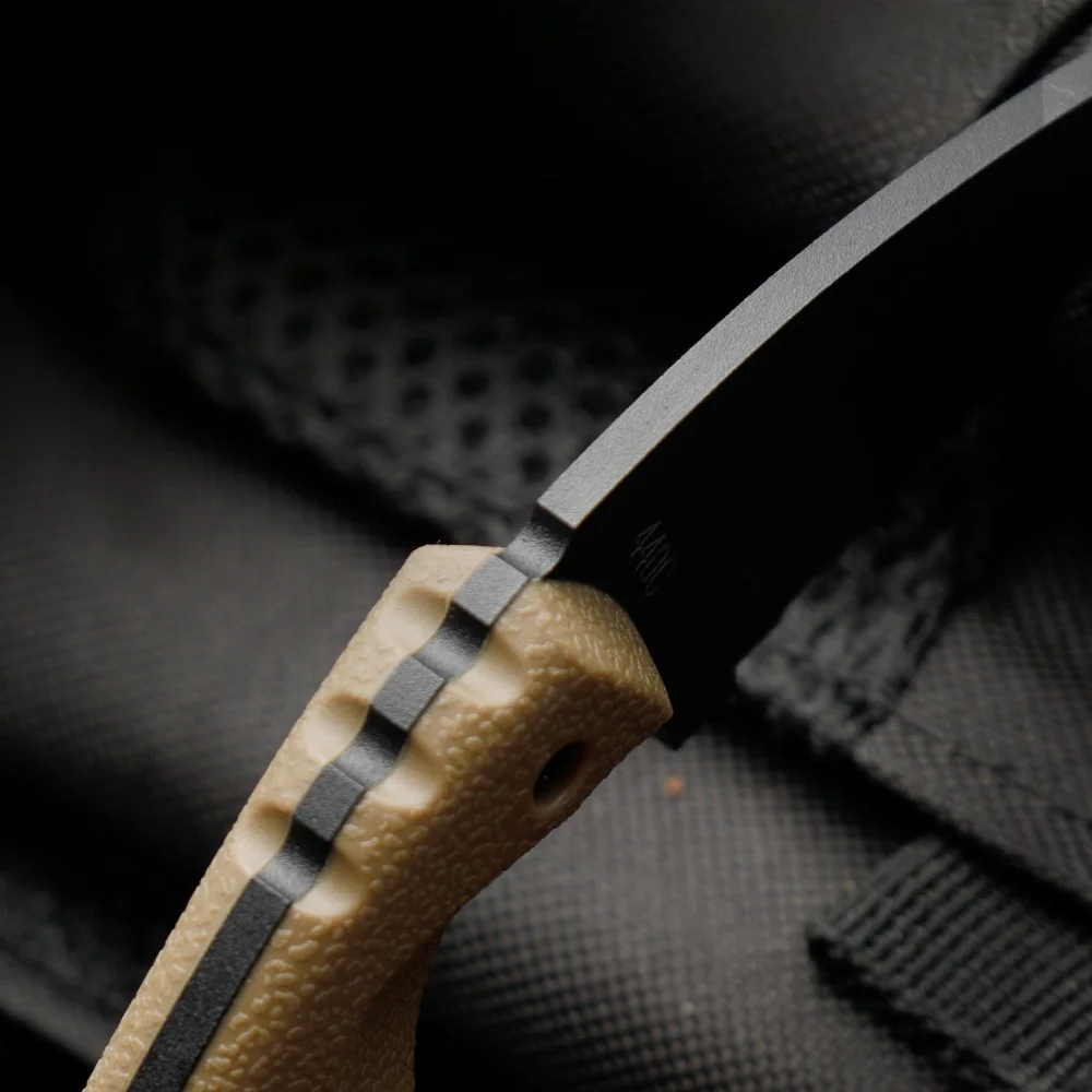 High-quality steel fixed-blade knife, outdoor knife, camping knife with high-hardness integrated spine and sheath for emergency view 4