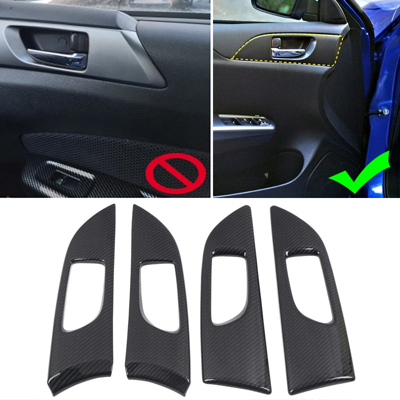 Voor Subaru Wrx Sti 2007-2013 Carbon Stijl Interieur Dashboard Console Handgrepen Bowls Venster Lift Schakelaar Knop Panel Cover trim
