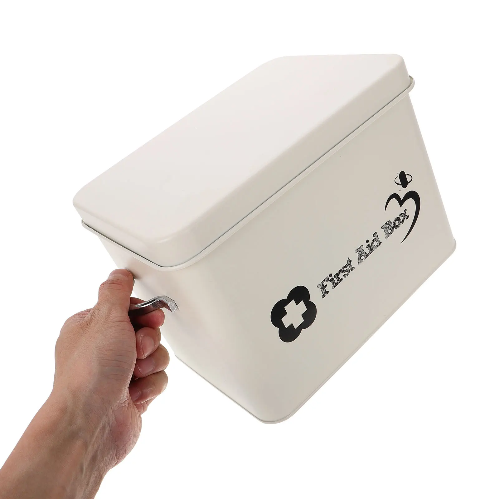 Compact Medicine Organizer Box Multilayer Stainless Steel Storage Waterproof Portable Medication Case for Home and Travel